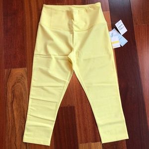 Zella by Nordstrom Live In Crop Yellow Leggings